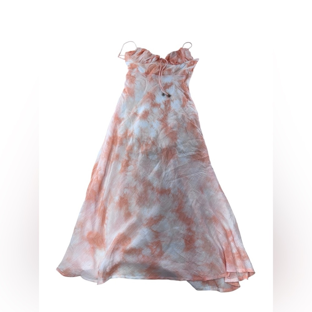 Petal & Pup . Orange Tie-Dye Midi Dress - Picture 4 of 11
